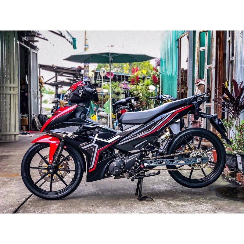 tem rời exciter 150 đen đỏ
