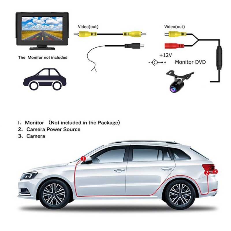 Camera An Ninh Mini Góc Rộng 12V Cho Xe Hơi