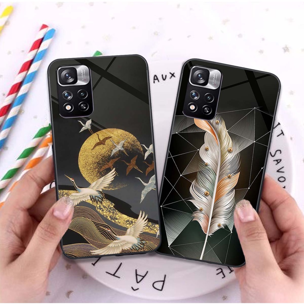 Ốp lưng kính cường lực Xiaomi Redmi Note 11 / Note 11s / Redmi Note 11 Pro 5G loại đẹp