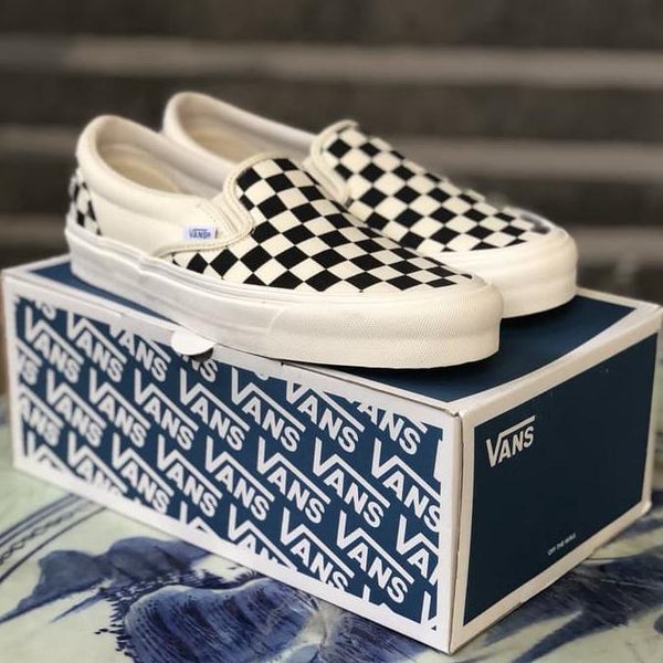 Giày caro, giày thể thao vans sọc đen trắng caro nam nữ cổ thấp full phụ kiện sz 36-43.