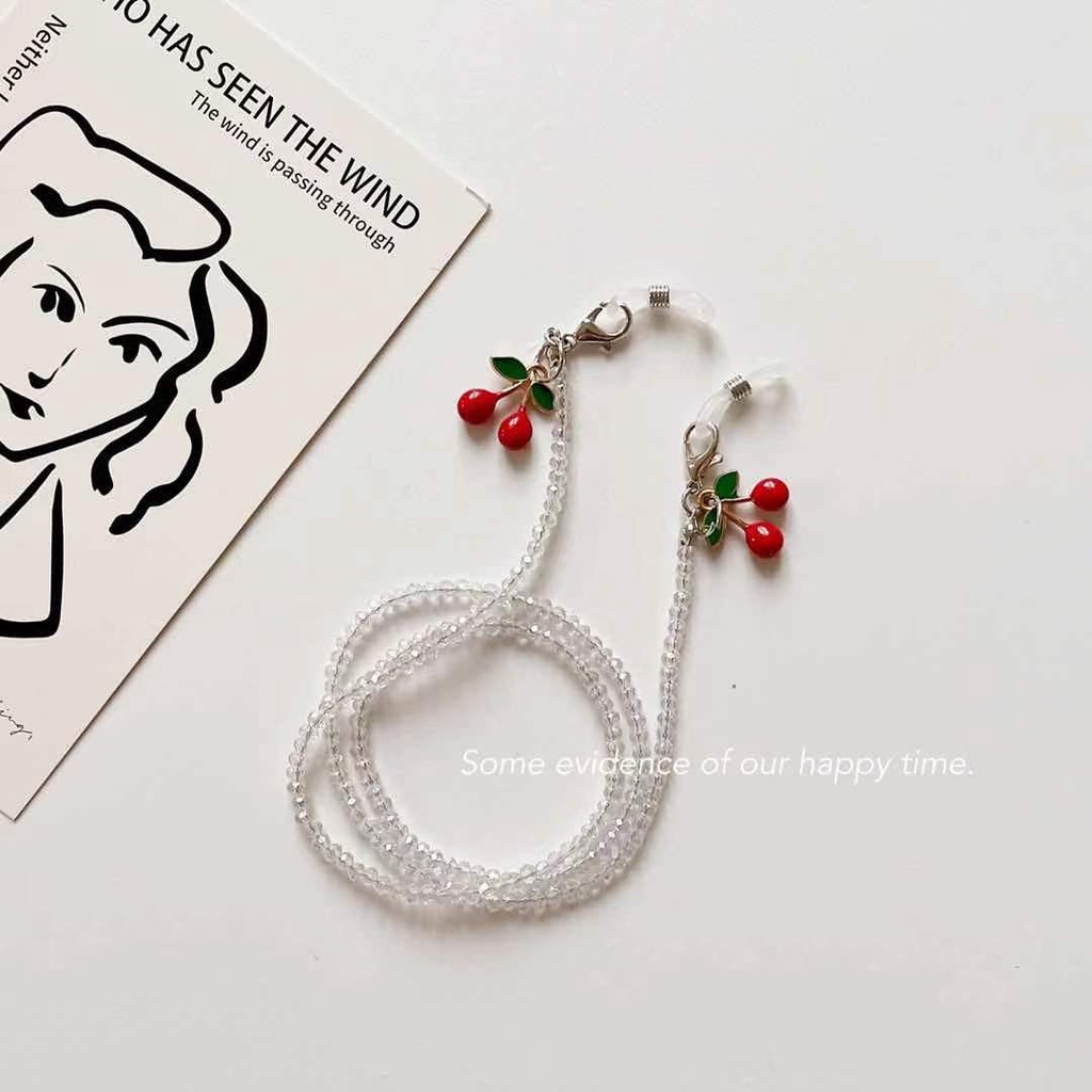 Dây Đeo Mặt Dây Chuyền / Tai Nghe / Mắt Kính Bằng acrylic Hình cherry Hoạt Hình Sáng Tạo