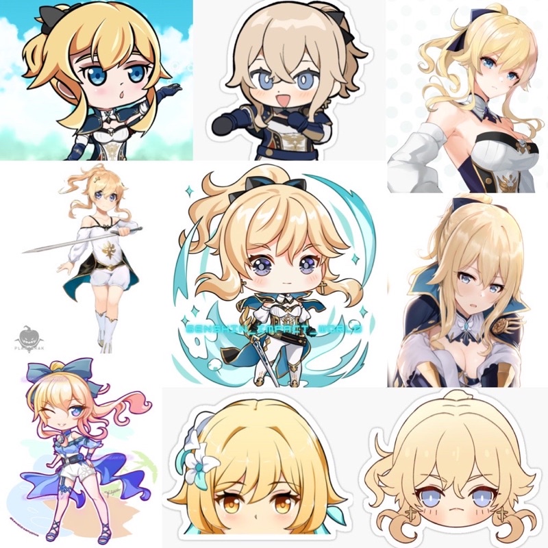 Hình dán Sticker Jean Genshin impact 30-60 ảnh ép lụa khác nhau