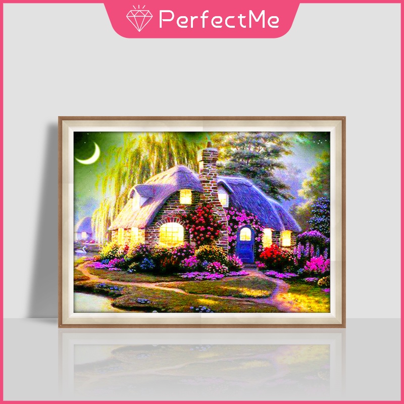 Bộ Tranh Đính Đá 5d Tự Làm 40x30cm Hình Phong Cảnh Độc Đáo Trang Trí Nhà Cửa