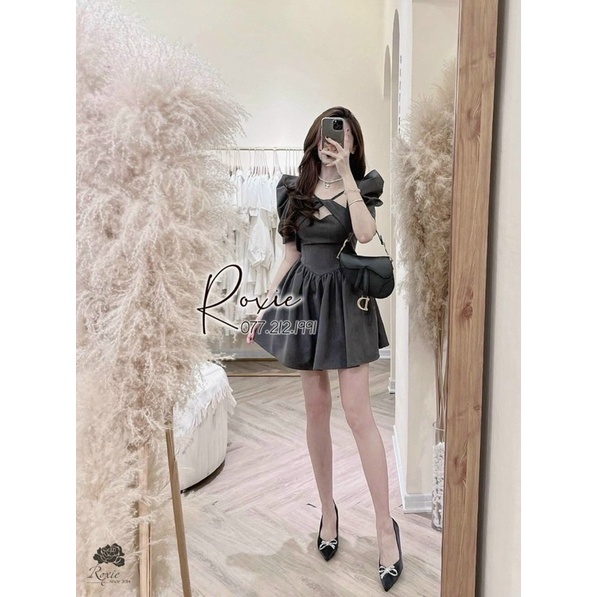Đầm chéo ngực tay bồng bigsize 60-90kg ( BÈO BÉO BIGSIZE )