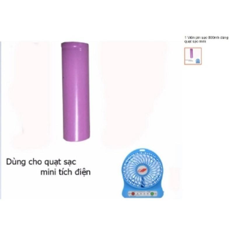 Combo 2 Pin quạt cầm tay và pin quạt mini đèn pin 3.7v pin 18650