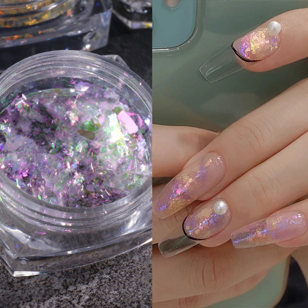 [JENN] 1 Hũ Kim Tuyến Lấp Lánh Trang Trí Móng Tay Nghệ Thuật Cho Nữ