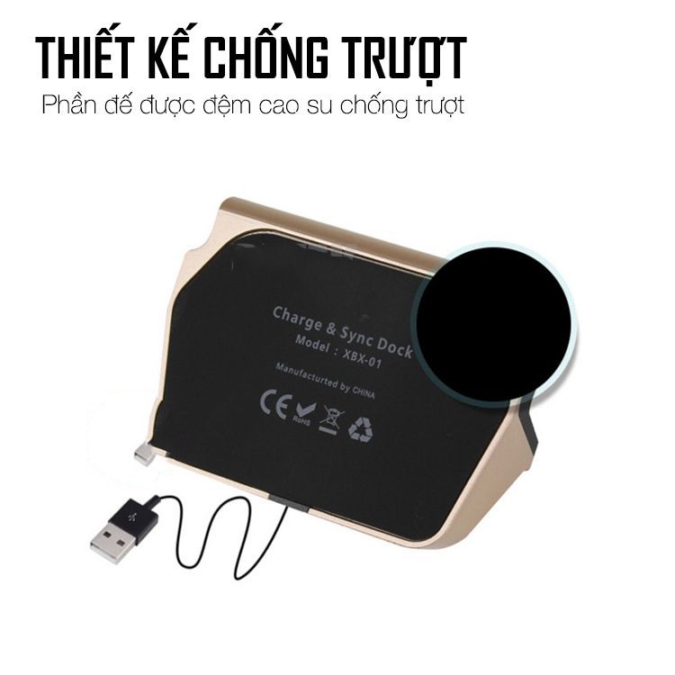 Giá đỡ điện thoại kiêm đế sạc iphone lightning thiết kế chống trượt