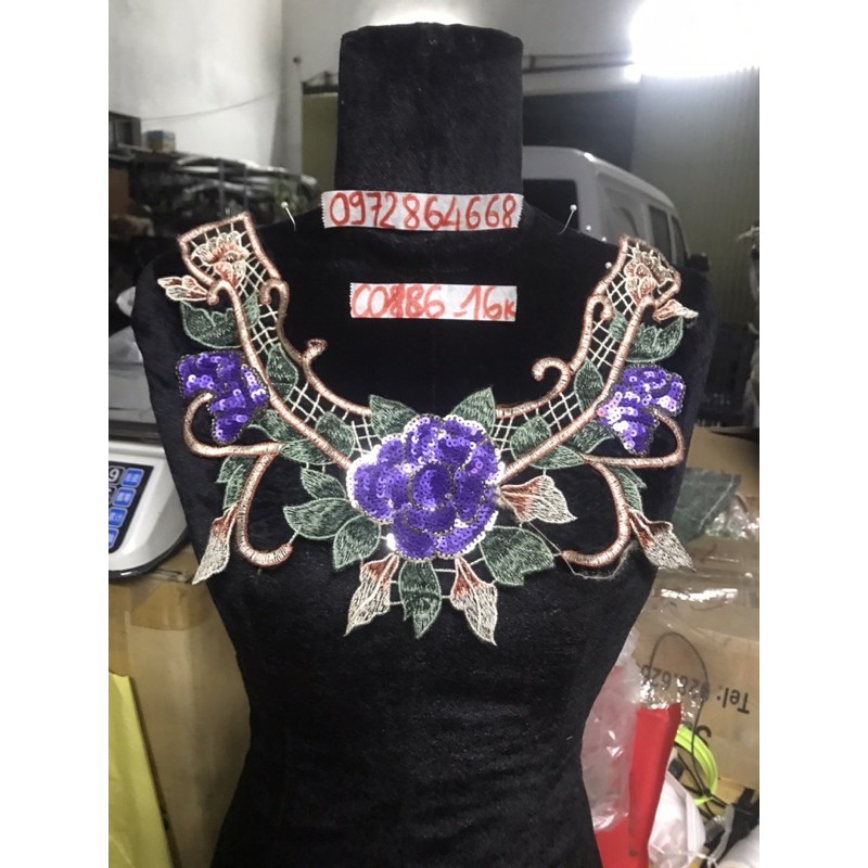 Cổ thêu, hoa kim sa (Shop giao đơn tiền hàng từ 50k)