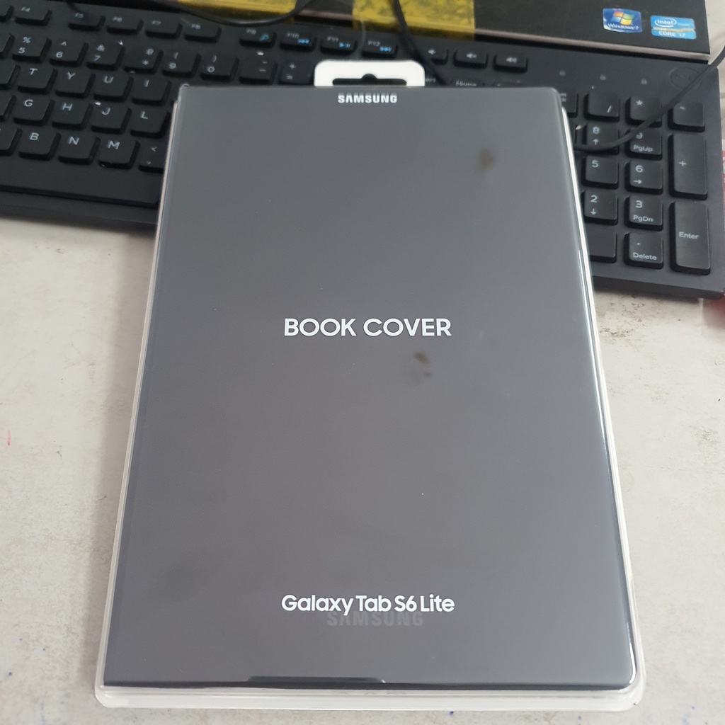 Bao Da Cao Cấp Galaxy Tab S6 Lite Chính Hãng Samsung, Có Khe Để Bút, Màu Xám, Fullbox, New 100%