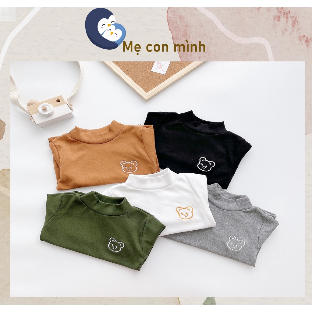 Áo thu đông giữ nhiệt cao 3 phân thêu gấu bé trai-bé gái