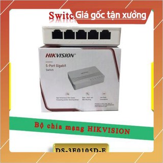 Switch 5 cổng Hikvision DS-3E0105D-E_ Bộ chia cổng mạng chính hãng