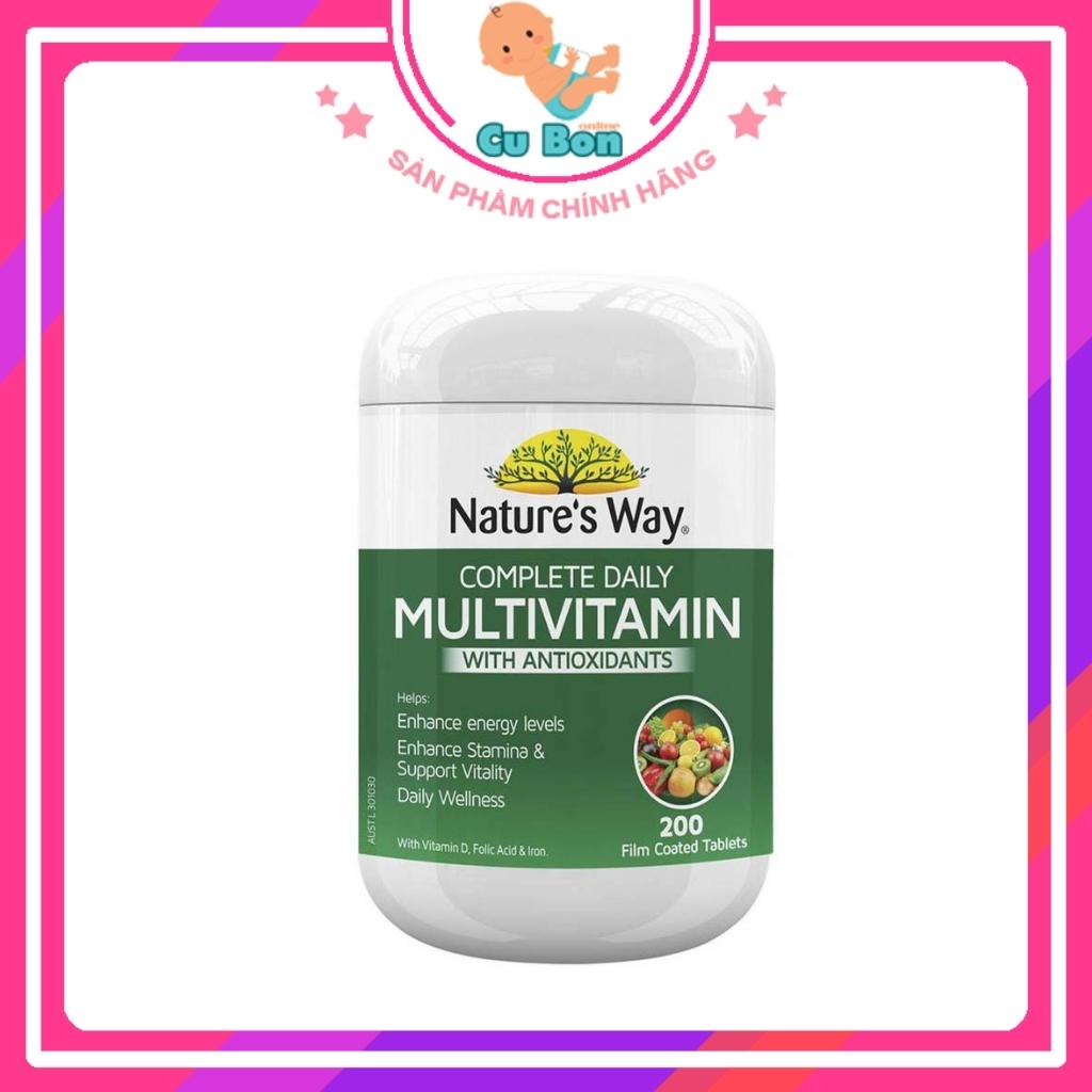 Viên Uống Vitamin Tổng Hợp Và Tảo Biển Nature’s Way Complete Daily Multivitamin của Úc 200 viên