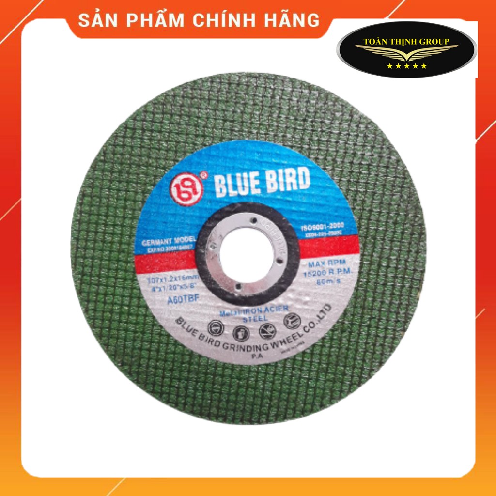 Đá Cắt Sắt, Inox Hiệu BlueBird 1 Tấc - Cắt Siêu Nhanh, Siêu Bén, Lâu Tan Đá