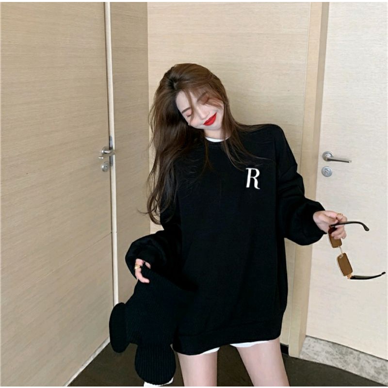 áo nỉ tay dài form rộng Hàn Quốc loại xịn | BigBuy360 - bigbuy360.vn