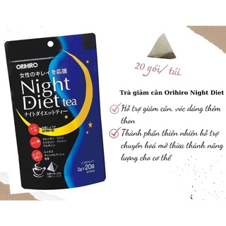Trà hỗ trợ giảm cân NIGHT DIET ORIHIRO Nhật Bản
