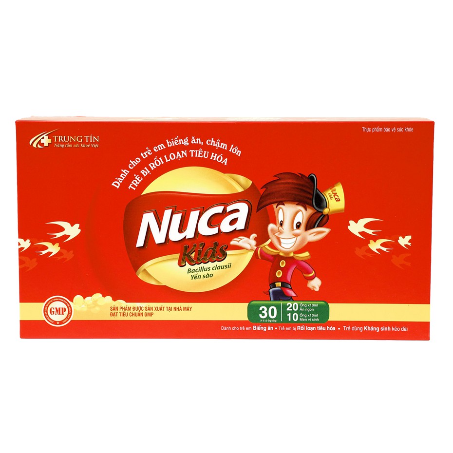 Ăn ngon Nuca Kids - Bổ sung Lysine, Thymomodulin, Kẽm và các Vitamin. Giúp trẻ ăn ngon, tăng đề kháng (Hộp 30 ống)