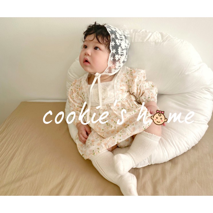 [Cookie'sHome x Royal Dress] Body cho bé gái sơ sinh coton phong cách Korea Hoàng gia mặc thôi nôi chụp hình studio