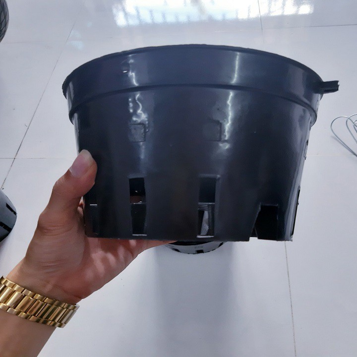 COMBO 10 chậu nhựa đen F14