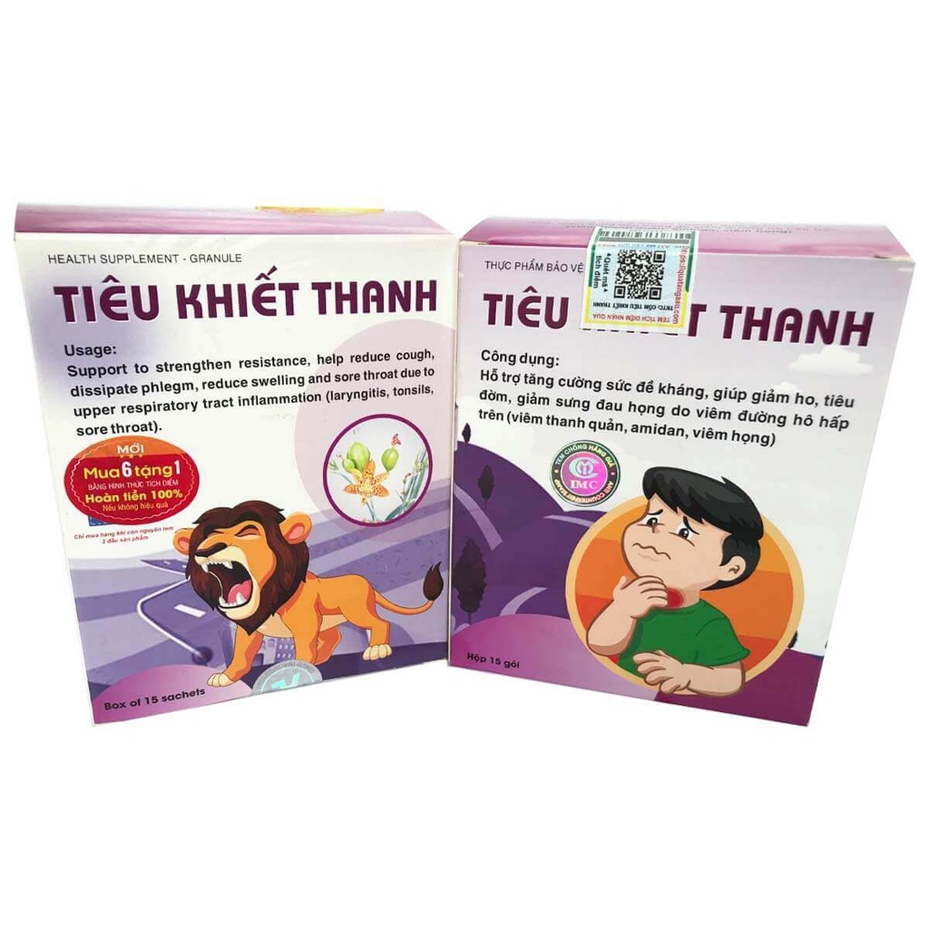 (CHÍNH HÃNG ) Cốm Tiêu Khiết Thanh - Ngăn ngừa và làm giảm triệu chứng viêm đường hô hấp (Hộp 15 gói)