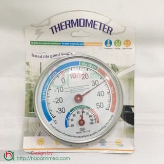 Nhiệt ẩm kế cơ học đo độ ẩm , nhiệt độ ANYMETRE hoặcTHERMOMETER TH101 có thể để bàn hoặc treo tường