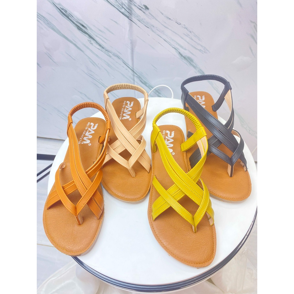 Sandal Nữ PAM Giày Việt - Chất Lượng Việt Đế Bệt Quai Chéo Xỏ Ngón Thời Trang Đi Chơi Đi Biển - SDBT803 - Size 35-39