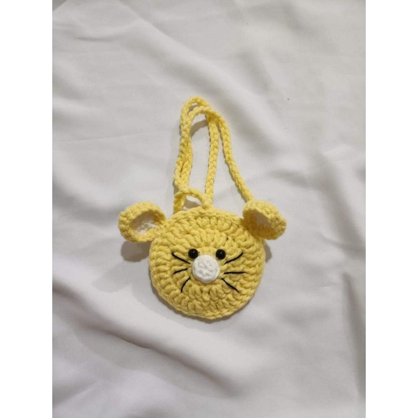 ( chọn mẫu + ghép tên ) Túi đựng tỏi hình con chuột cho bé