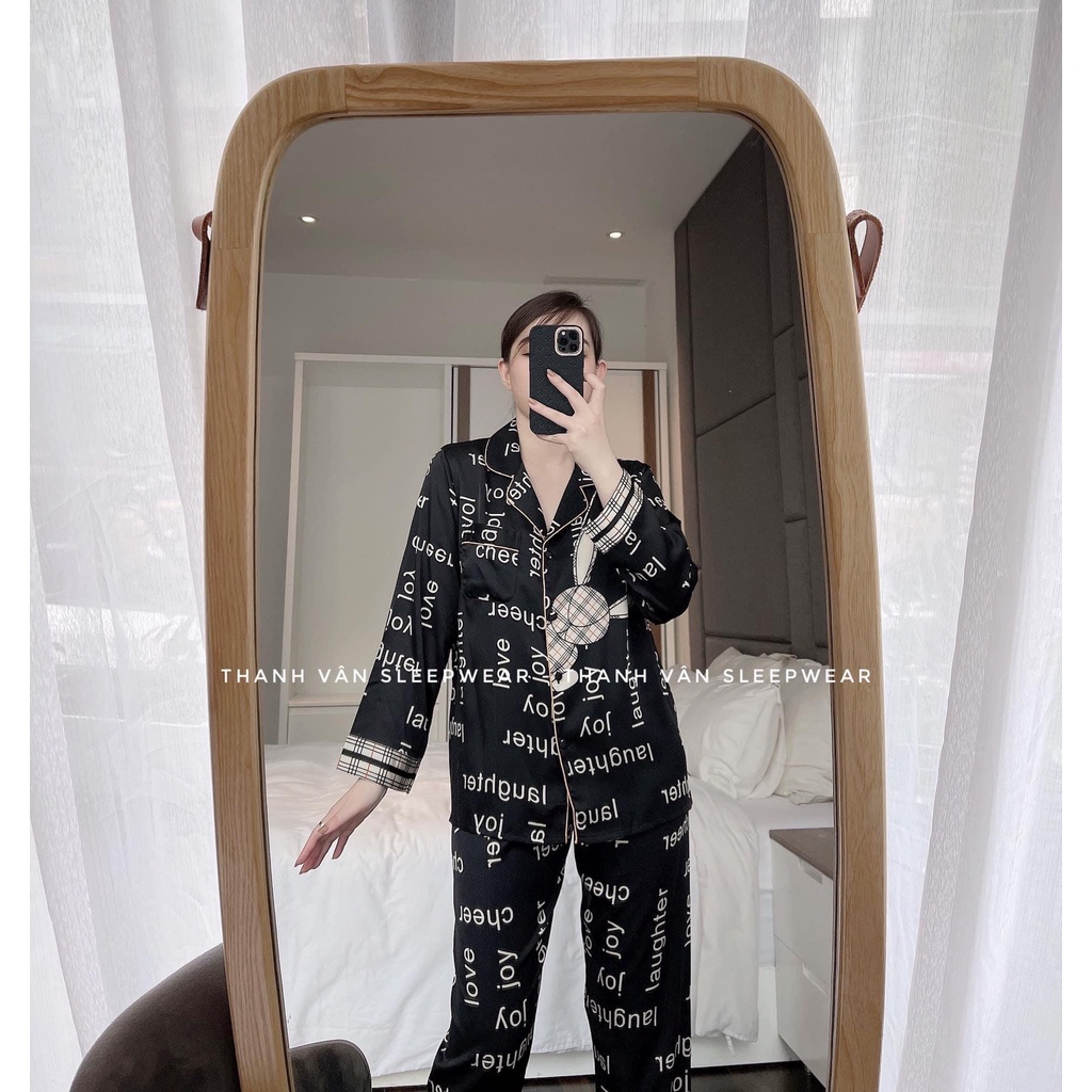 ĐỒ BỘ PYJAMA NỮ LỤA LATIN HÀNG THIẾT KẾ