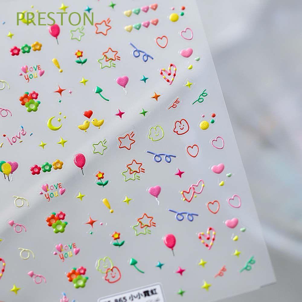 Miếng Dán Móng Tay 5D Họa Tiết Khủng Long Hoạt Hình Nhiều Màu Sắc