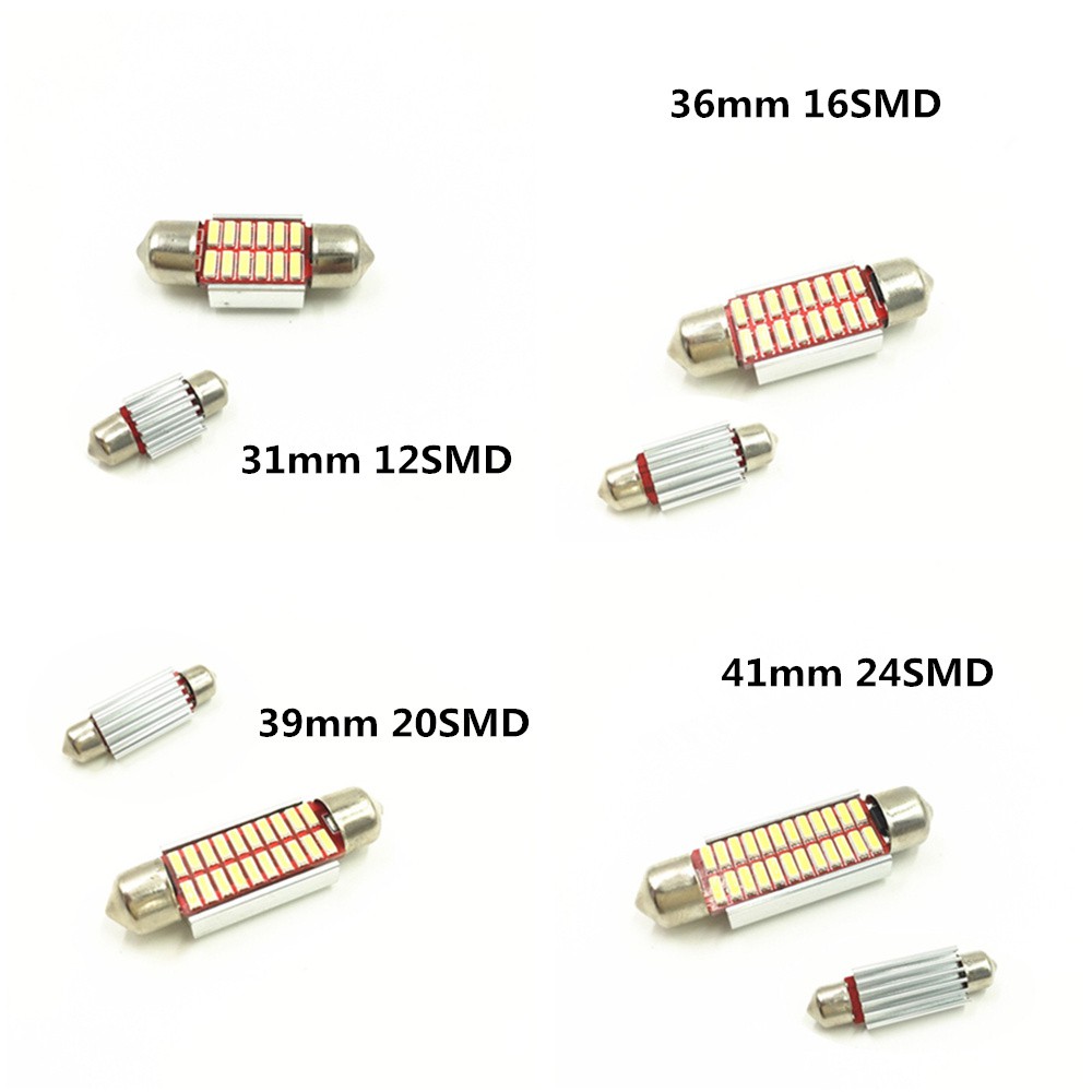 2 Đèn led thừng 2X C10W C5W 31mm 36mm 39mm 42mm cho nội thất đọc sách lỗi thiết kế tự do