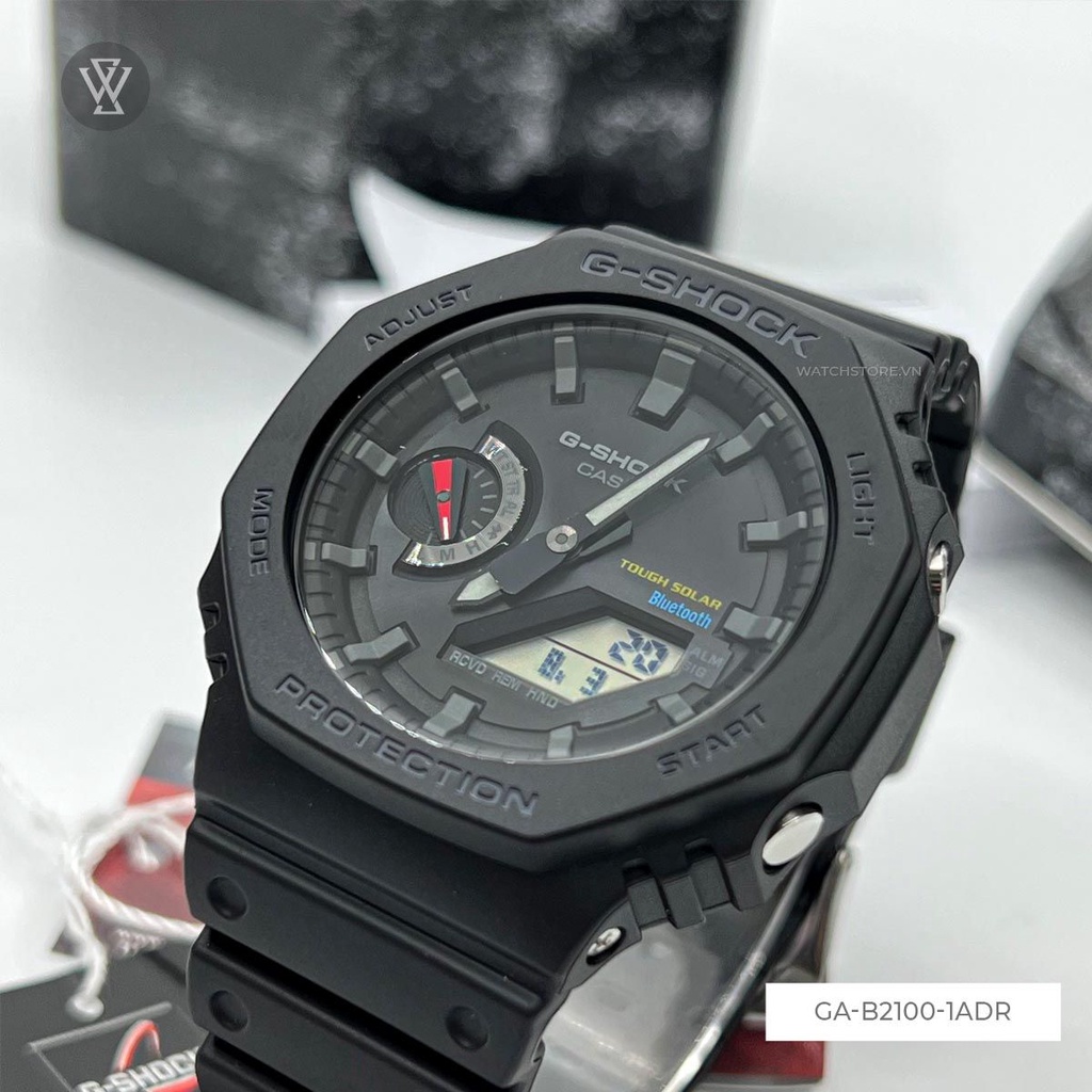 Đồng Hồ Năng Lượng Mặt Trời Nam Casio G-Shock WATCHSTORE GA-B2100-1ADR Mặt Kính Khoáng Tròn 45.4mm Màu Đen Thời Thượng