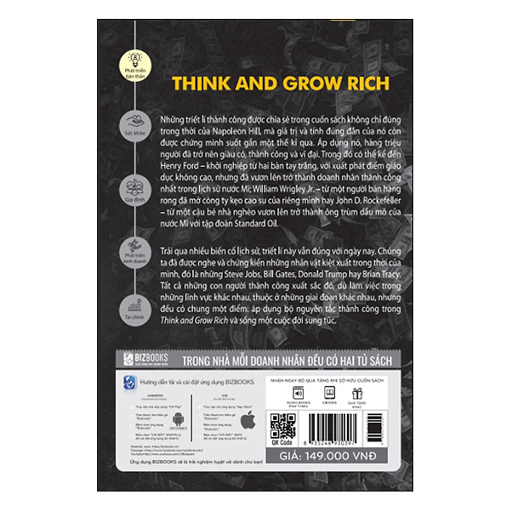 Sách - Think And Grow Rich - 16 Nguyên Tắc Nghĩ Giàu, Làm Giàu Trong Thế Kỉ 21 Tặng Kèm Audio Books