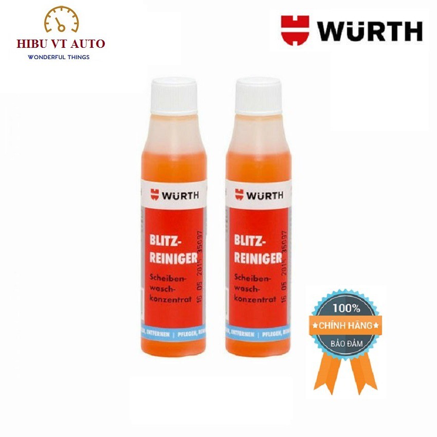 Nước Rửa Kính Ô Tô Wurth Rapid Windscreen Cleaner (32ml) sạch kính lái, hiệu quả tức thì chỉ trong một lần gạt nước.