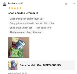 Bàn chải đánh răng điện Oral-B Pro600
