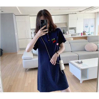 Váy Bầu Đầm Bầu cổ sơ mi A1749