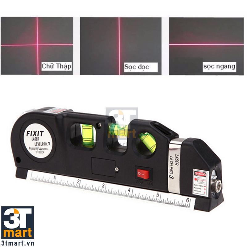 thước đo Laser kết hợp một thước đo băng, một bong bóng san lấp mặt bằng ba vị trí và mức laser vào một công cụ tiện lợi