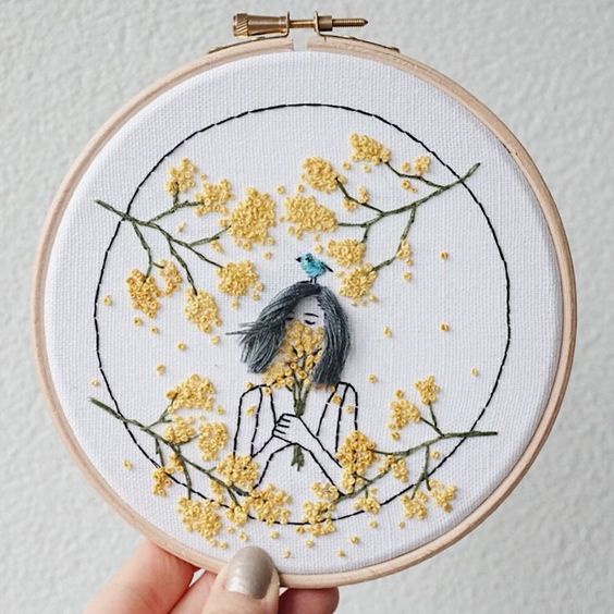 KIT THÊU TRANH NỔI tình yêu quà tặng thêu thủ công tự làm decor nhà cửa trang trí HOOP LOVE FAMILY  Zen Handmade