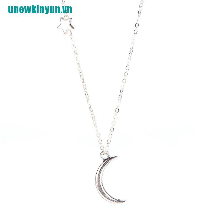 Y●Vòng cổ Mạ Vàng / Bạc Dài Mặt Trăng Và Ngôi Sao