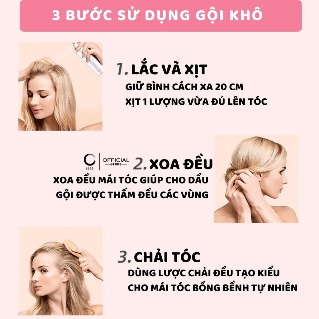 Dầu Gội Khô 💧𝑭𝒓𝒆𝒆𝒔𝒉𝒊𝒑💧 Dầu Gội Khô HAIR SPRAY 150ml - Dạng Xịt Gội Khô Cho Tóc Bết Dầu - Hết Ngứa & Hết Bết Dính Tóc