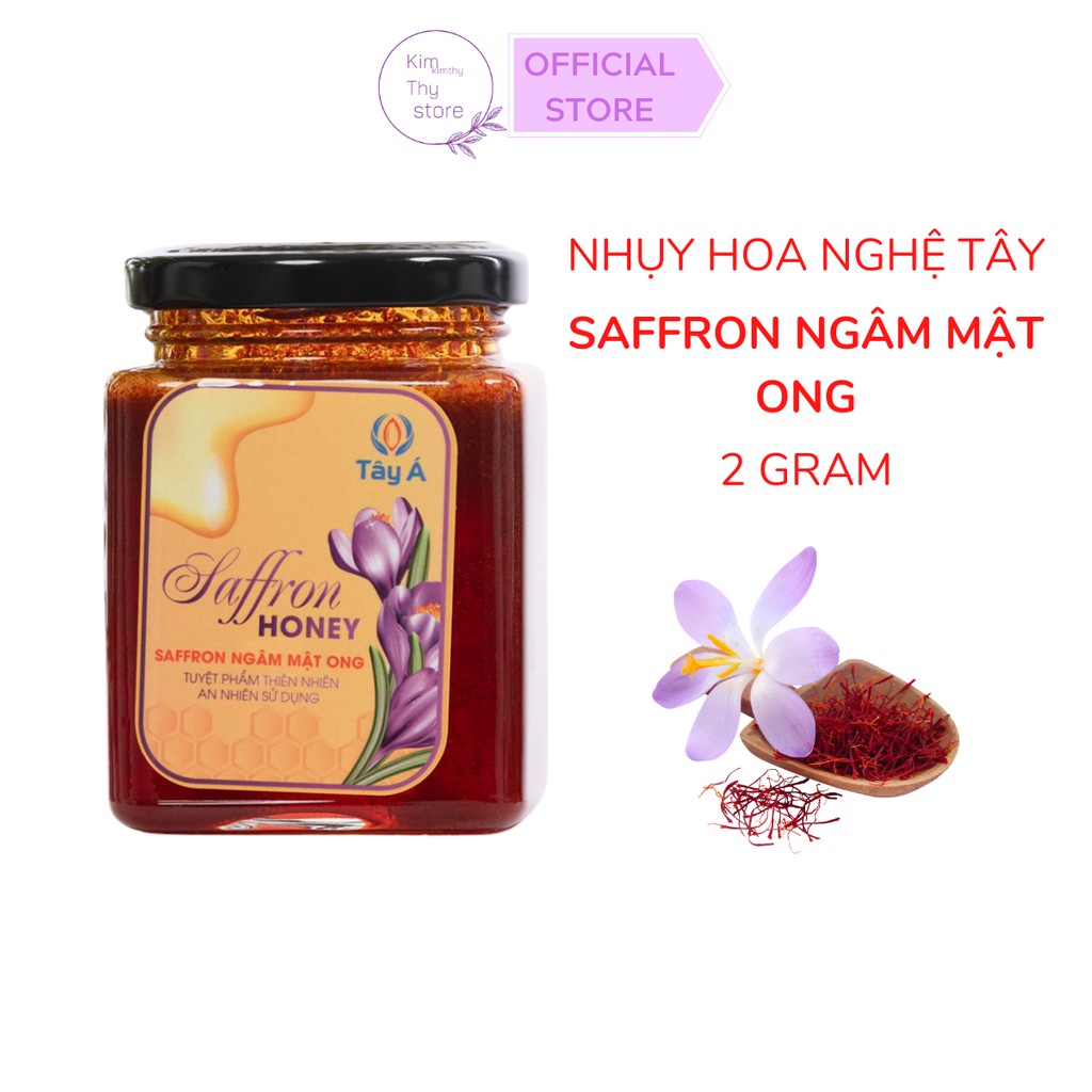 Saffron ngâm mật ong, hủ ngâm 2gr sợi super negin Tây Á