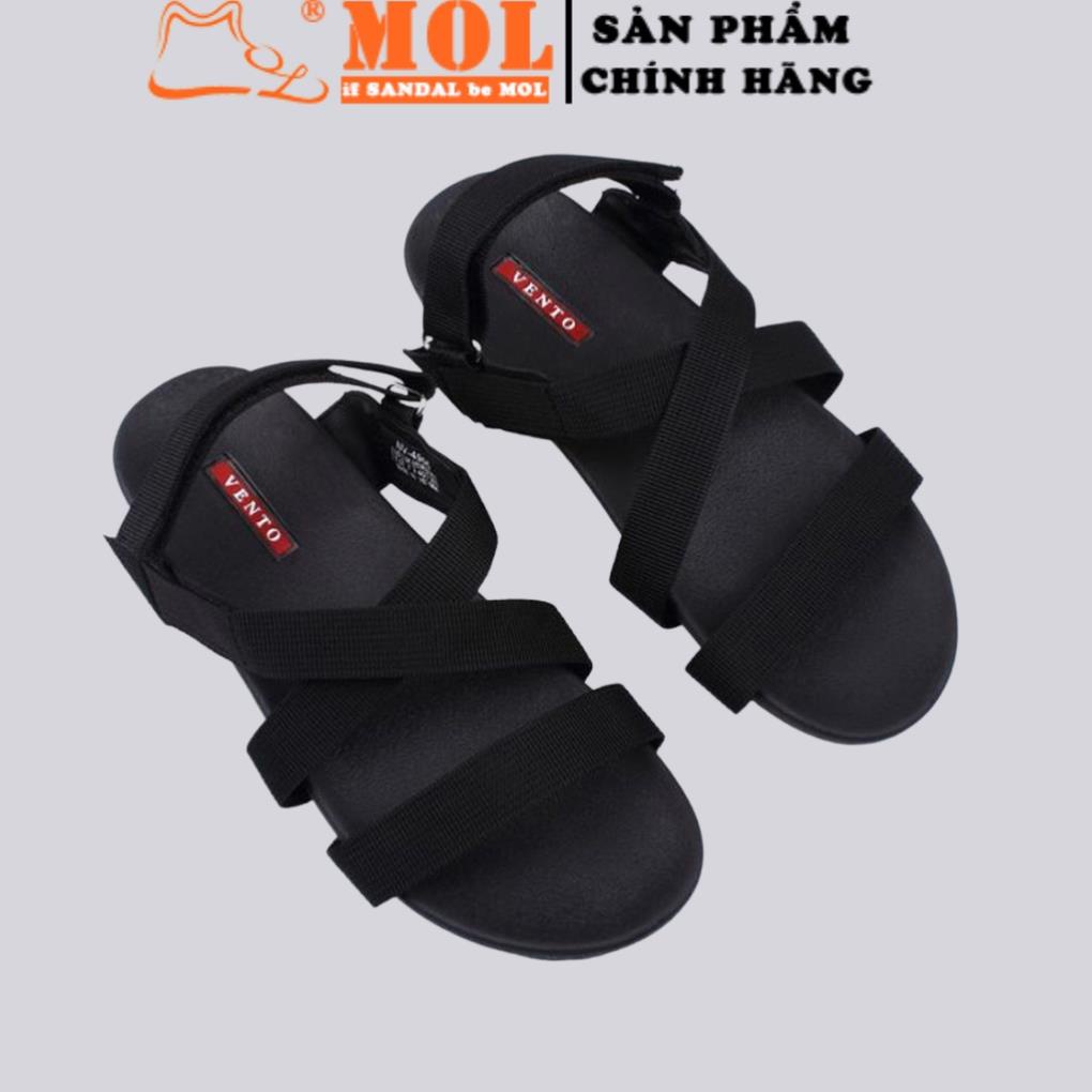 VIP Giày sandal Vento nam quai chéo vải dù có quai hậu cố định mang đi học đi biển du lịch NV4905B