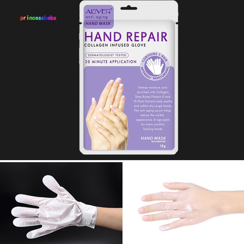 ❤Beba❤ALIVER Moisturizing Hand Mask Exfoliating Remove Dead Skin Film Hand Care
