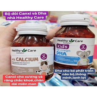 DHA &amp; CANXI Healthycare cho bé từ 4 tháng tuổi/ Hộp 60 viên/ bổ sung DHA và Canxi