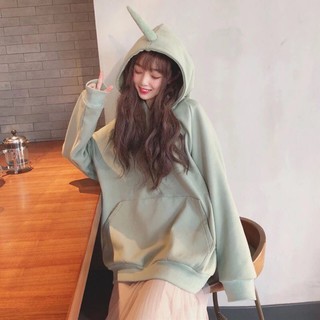 [ẢNH THẬT] ÁO HOODIE SỪNG THÚ CHO HỘI BẠN THÂN CHỊ EM BẠN DÌ THỜI TRANG THU ĐÔNG HÀN QUỐC