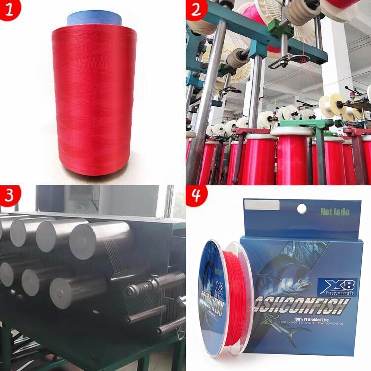 Cuộn Dây Câu Cá Bện 8 Sợi 300M Không Phai Màu