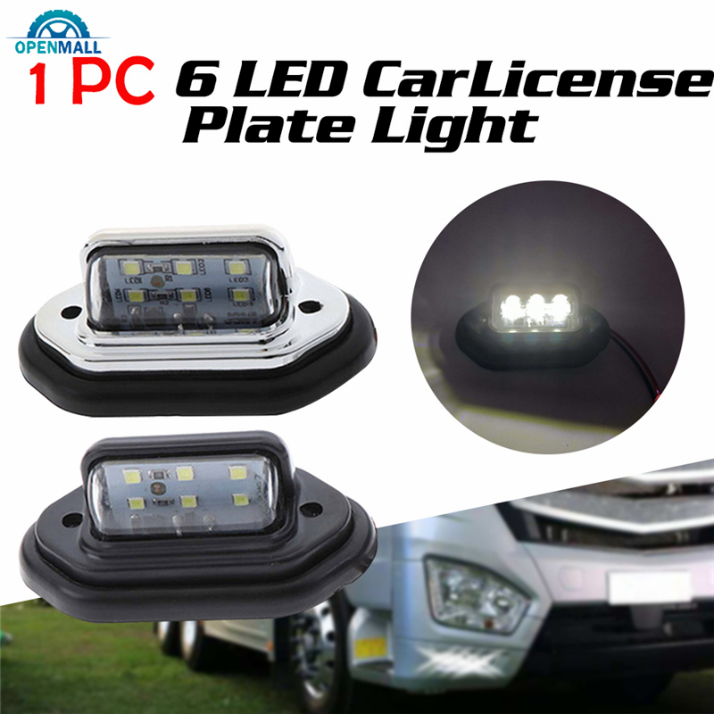 1 Đèn Led 6 Bóng 12v 24v Gắn Biển Số Xe Hơi / Tàu Thuyền