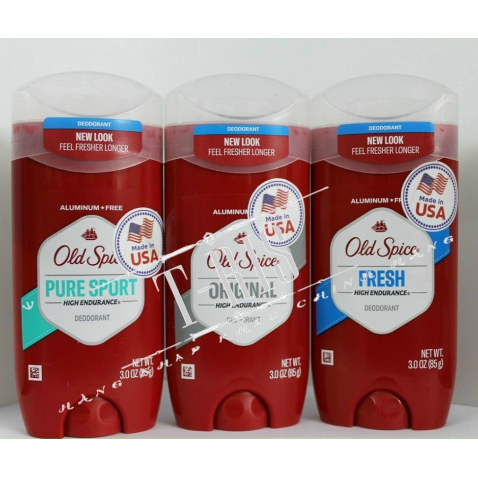 [85gr-Chuẩn Mỹ] Sáp khử mùi Old Spice (Ruột xanh) 85g | Pure Sport| Fresh| Original| - Nhập khẩu chính hãng P&G- Giá tốt