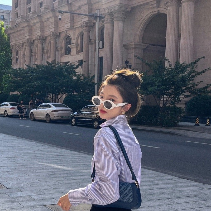 Kính Mát Hình Oval Thời Trang Harajuku