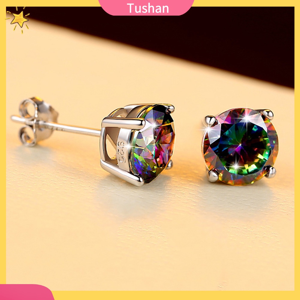 Khuyên tai đính đá phong cách cổ điển sang trọng dành cho cả nam và nữ