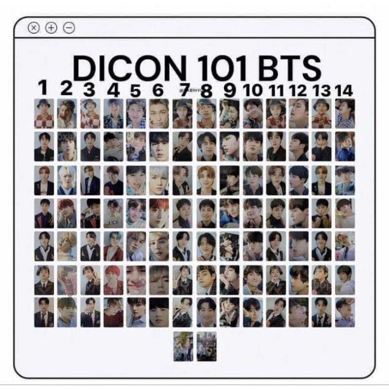 Card dicon BTS chính hãng 💜💜💜