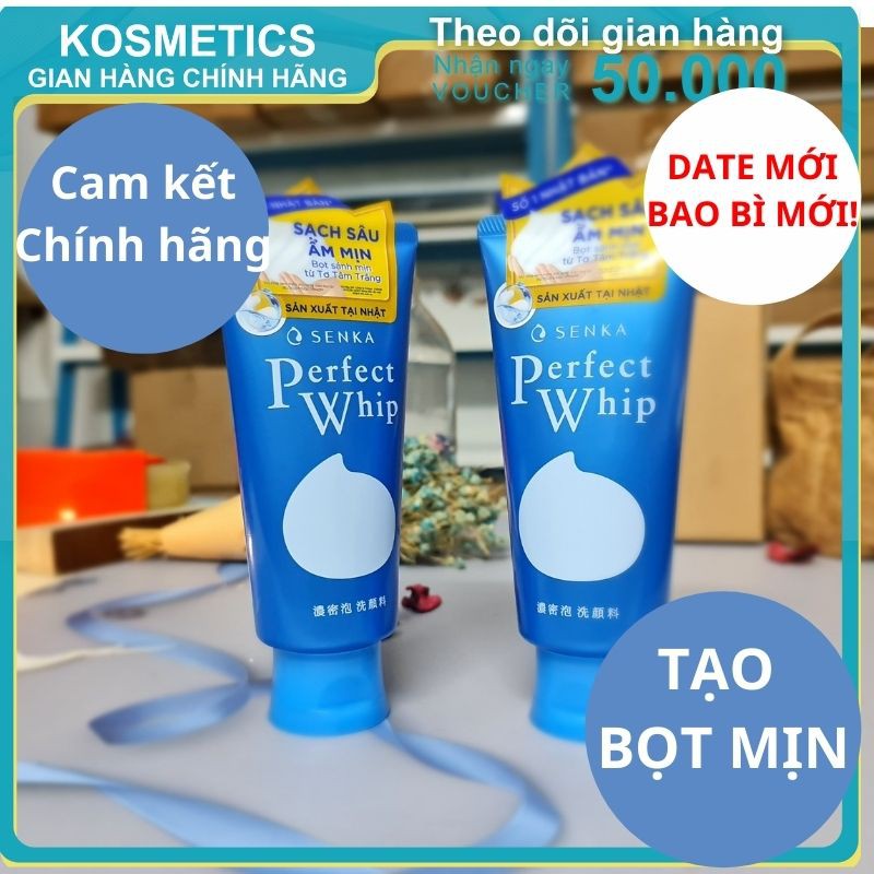 Sữa rửa mặt SENKA Perfect Whip tạo bọt và chiết suất từ tơ tằm 120G | BigBuy360 - bigbuy360.vn